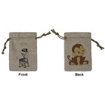 Safari Small Burlap Gift Bag - Front & Back (Personalized)