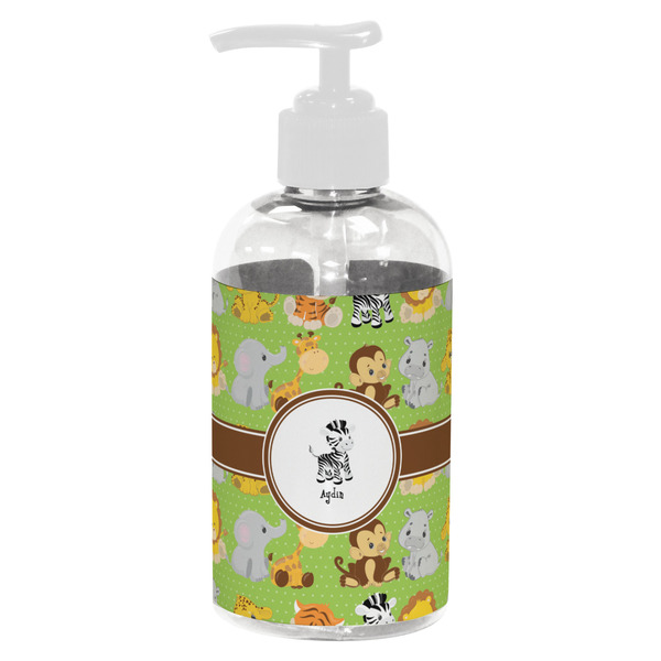 Custom Safari Plastic Soap / Lotion Dispenser (8 oz - Small - White) (Personalized)