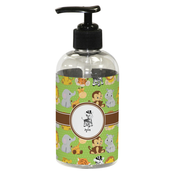 Custom Safari Plastic Soap / Lotion Dispenser (8 oz - Small - Black) (Personalized)