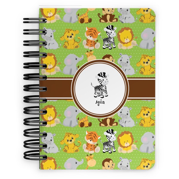 Custom Safari Spiral Notebook - 5x7 w/ Name or Text