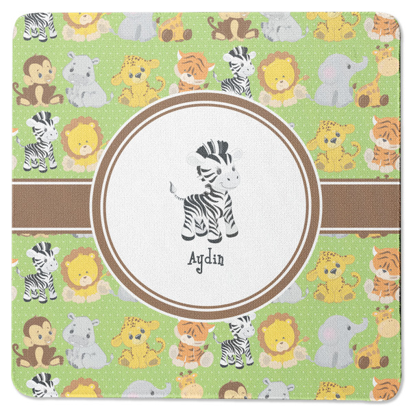 Safari Square Coaster Rubber Back - Single