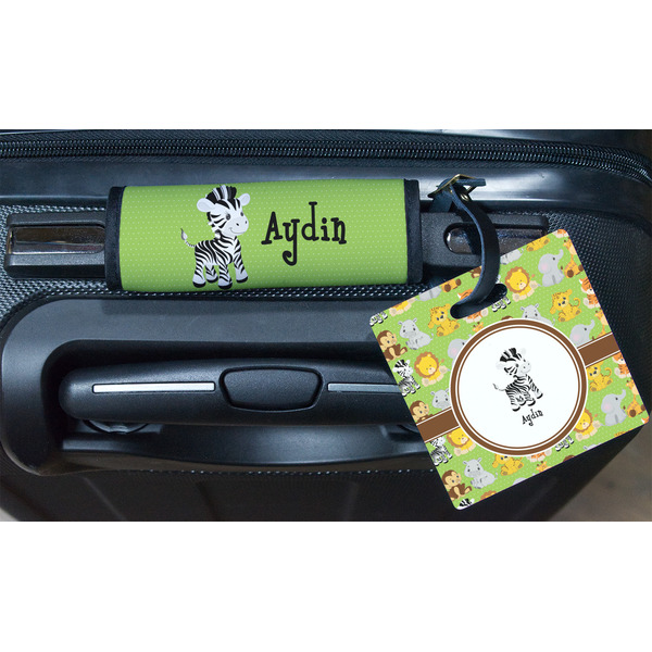 Safari Square Luggage Tag & Handle Wrap - In Context