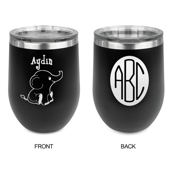 Safari Stainless Wine Tumblers - Black - Double Sided - Approval
