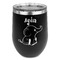 Safari Stainless Wine Tumblers - Black - Single Sided - Front
