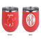 Safari Stainless Wine Tumblers - Coral - Double Sided - Approval