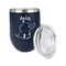 Safari Stainless Wine Tumblers - Navy - Double Sided - Alt View
