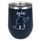 Safari Stainless Wine Tumblers - Navy - Double Sided - Front