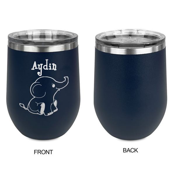 Safari Stainless Wine Tumblers - Navy - Single Sided - Approval