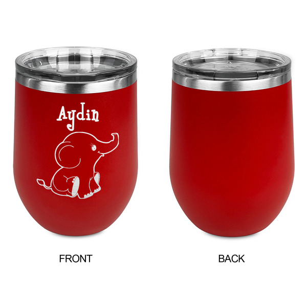 Safari Stainless Wine Tumblers - Red - Single Sided - Approval