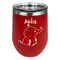 Safari Stainless Wine Tumblers - Red - Single Sided - Front