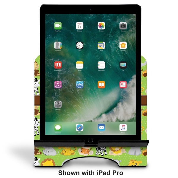 Safari Stylized Tablet Stand - Front with ipad