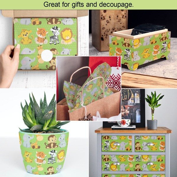 Safari Tissue Paper - In Use Collage