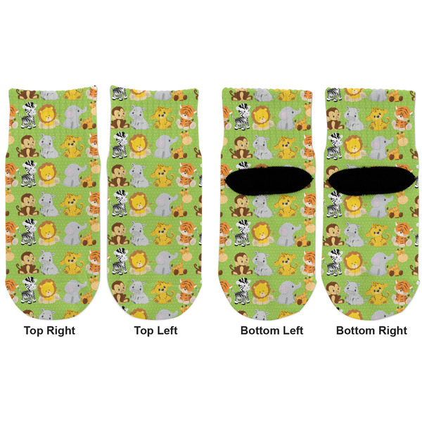 Safari Toddler Ankle Socks - Double Pair - Front and Back - Apvl