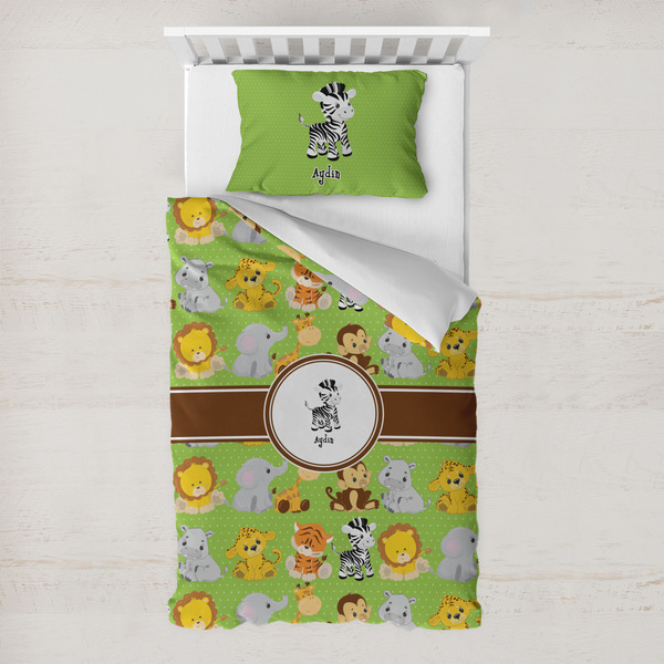 Custom Safari Toddler Bedding w/ Name or Text
