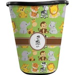 Safari Waste Basket - Single Sided (Black) (Personalized)