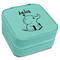 Safari Travel Jewelry Box - Teal Leather (Personalized)