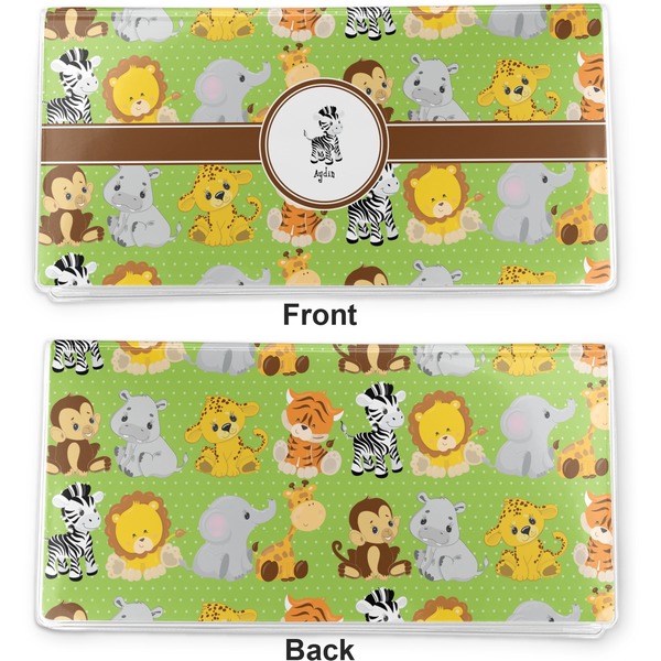 Safari Vinyl Check Book Cover - Front and Back