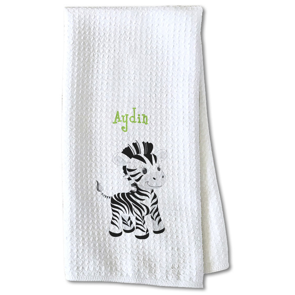 Custom Safari Kitchen Towel - Waffle Weave - Partial Print (Personalized)