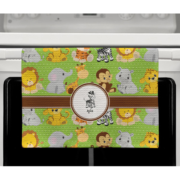 Safari Waffle Weave Towel - Full Color Print - Lifestyle2 Image