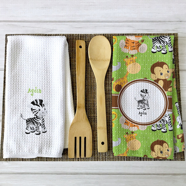 Safari Waffle Weave Towels - 2 Print Styles