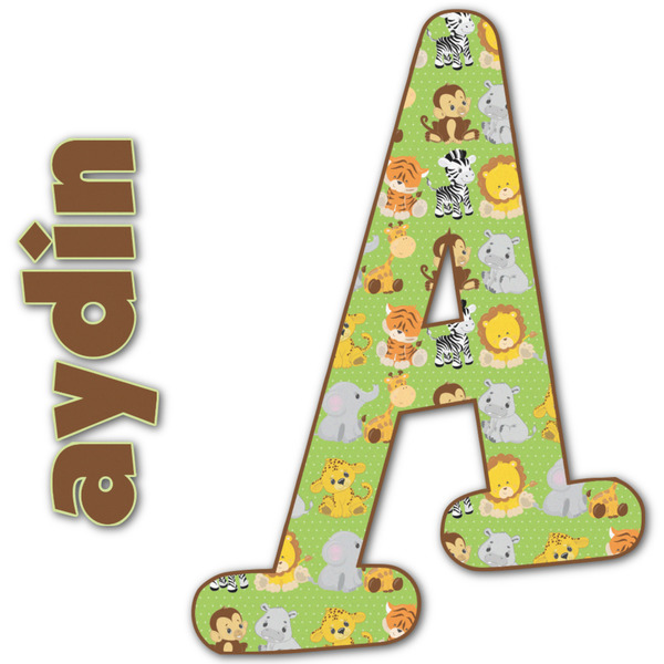 Custom Safari Name & Initial Decal - Up to 18"x18" (Personalized)