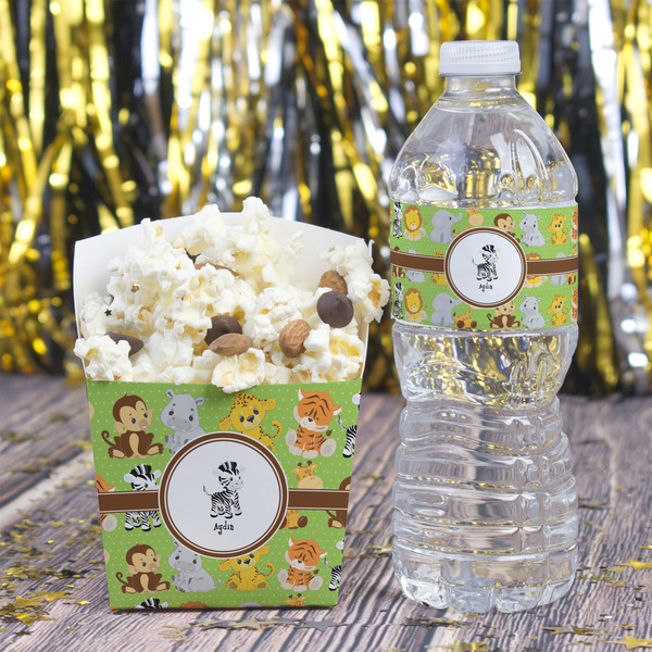 Safari Water Bottle Label - w/ Favor Box