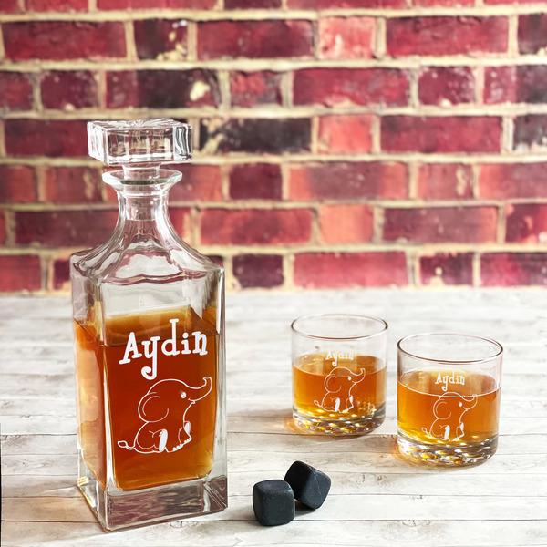 Safari Whiskey Decanters - 30oz Square - LIFESTYLE