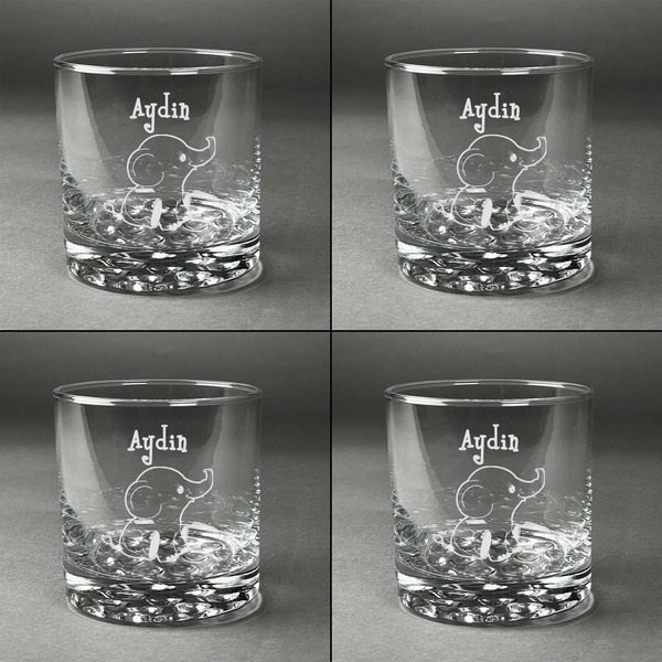 Safari Whiskey Glasses - Set of 4 all Engraved