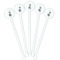 Safari White Plastic 5.5" Stir Stick - Fan View