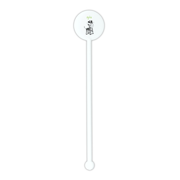 Safari White Plastic 5.5" Stir Stick - Round - Single Stick