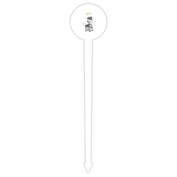 Safari White Plastic 6" Food Pick - Round - Single Pick