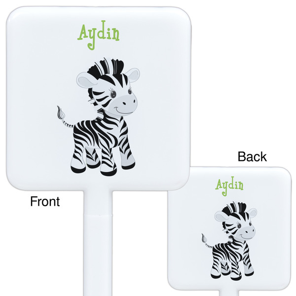 Safari White Plastic Stir Stick - Double Sided - Approval