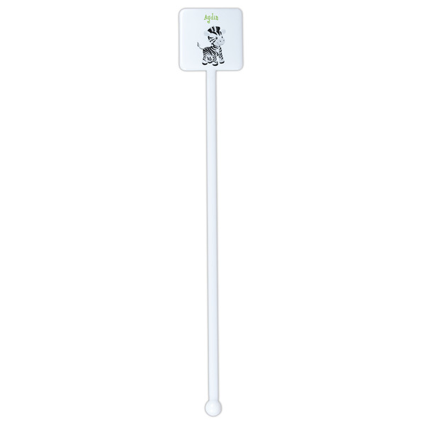 Safari White Plastic Stir Stick - Single Sided - Square - Single Stick