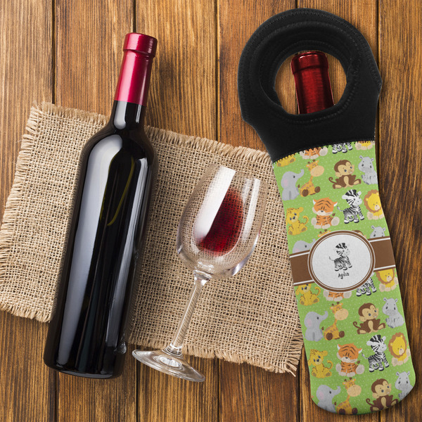 Safari Wine Tote Bag - FLATLAY