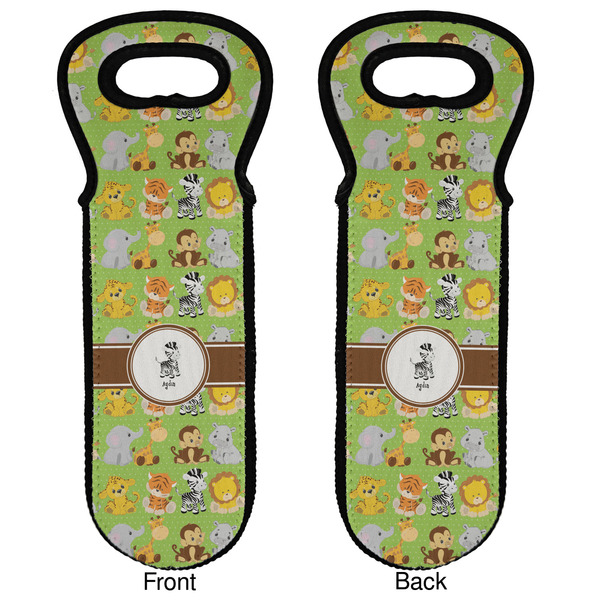 Safari Wine Tote Front & Back