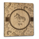 Safari Wood 3-Ring Binder - 1" Letter Size (Personalized)