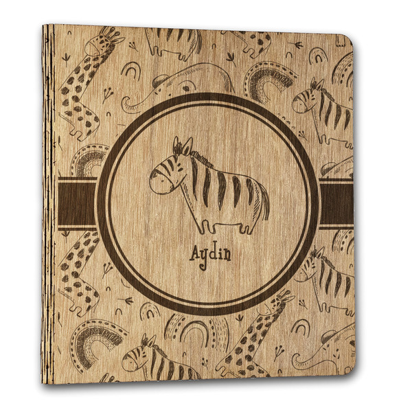 Safari Wood 3-Ring Binders - 1" Letter - Front