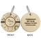 Safari Wood Luggage Tags - Round - Approval