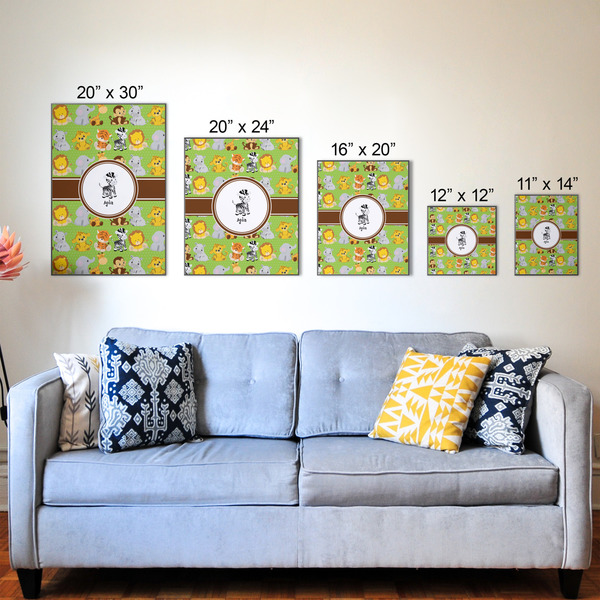 Safari Wood Prints - Size Comparison