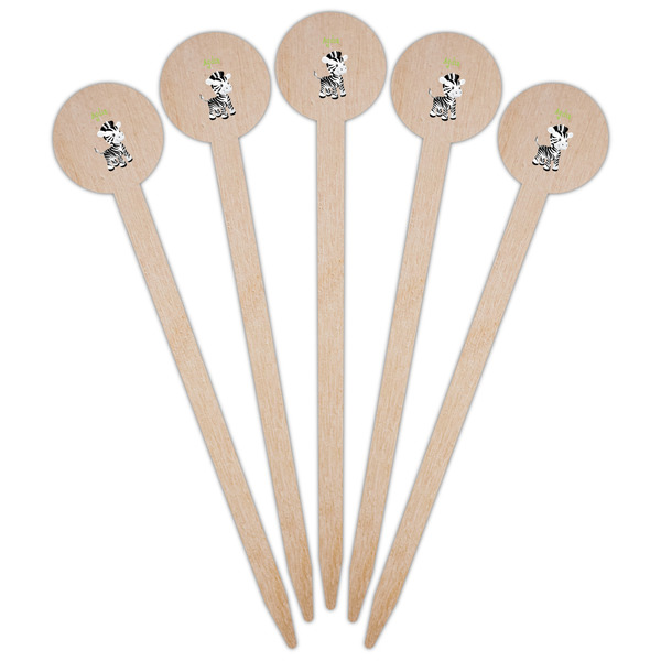 Safari Wooden 6" Food Pick - Round - Fan View