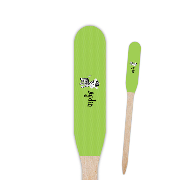 Custom Safari Paddle Wooden Food Picks - Single Sided (Personalized)