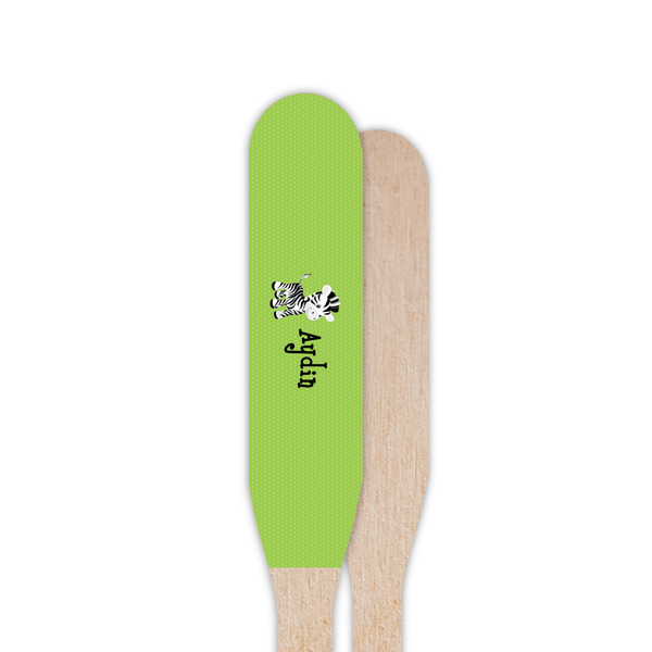 Safari Wooden Food Pick - Paddle - Single Sided - Front & Back