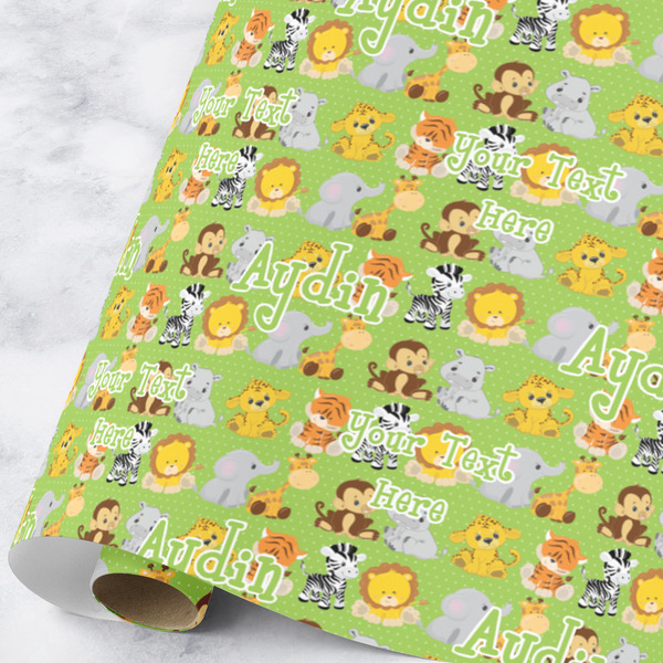 Custom Safari Wrapping Paper Roll - Large (Personalized)