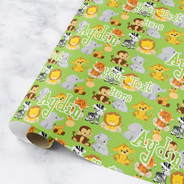 Custom Safari Wrapping Paper Roll - Medium (Personalized)