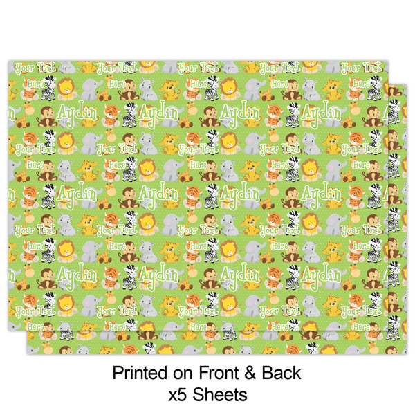 Safari Wrapping Paper Sheet - Double Sided - Front