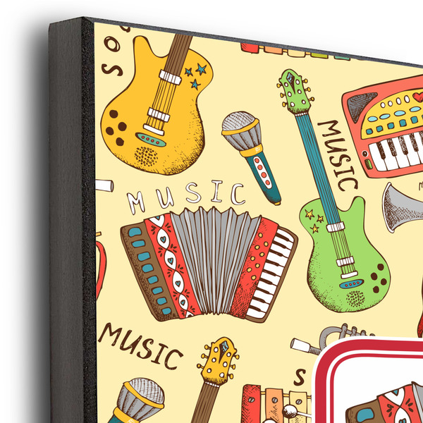 Vintage Musical Instruments 11x14 Wood Print - Closeup