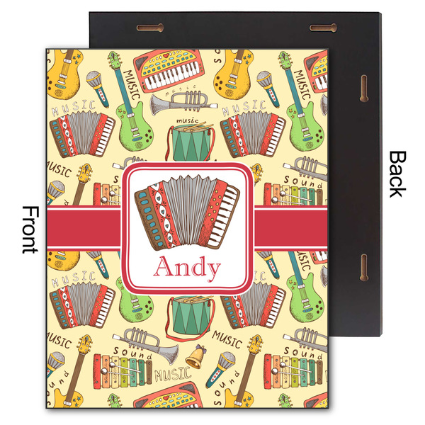 Vintage Musical Instruments 11x14 Wood Print - Front & Back View