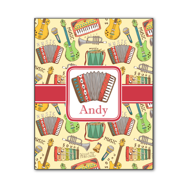 Custom Vintage Musical Instruments Wood Print - 11x14 (Personalized)