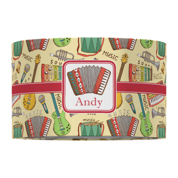 Vintage Musical Instruments 12" Drum Lampshade - FRONT (Fabric)