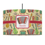 Vintage Musical Instruments 12" Drum Pendant Lamp - Fabric (Personalized)